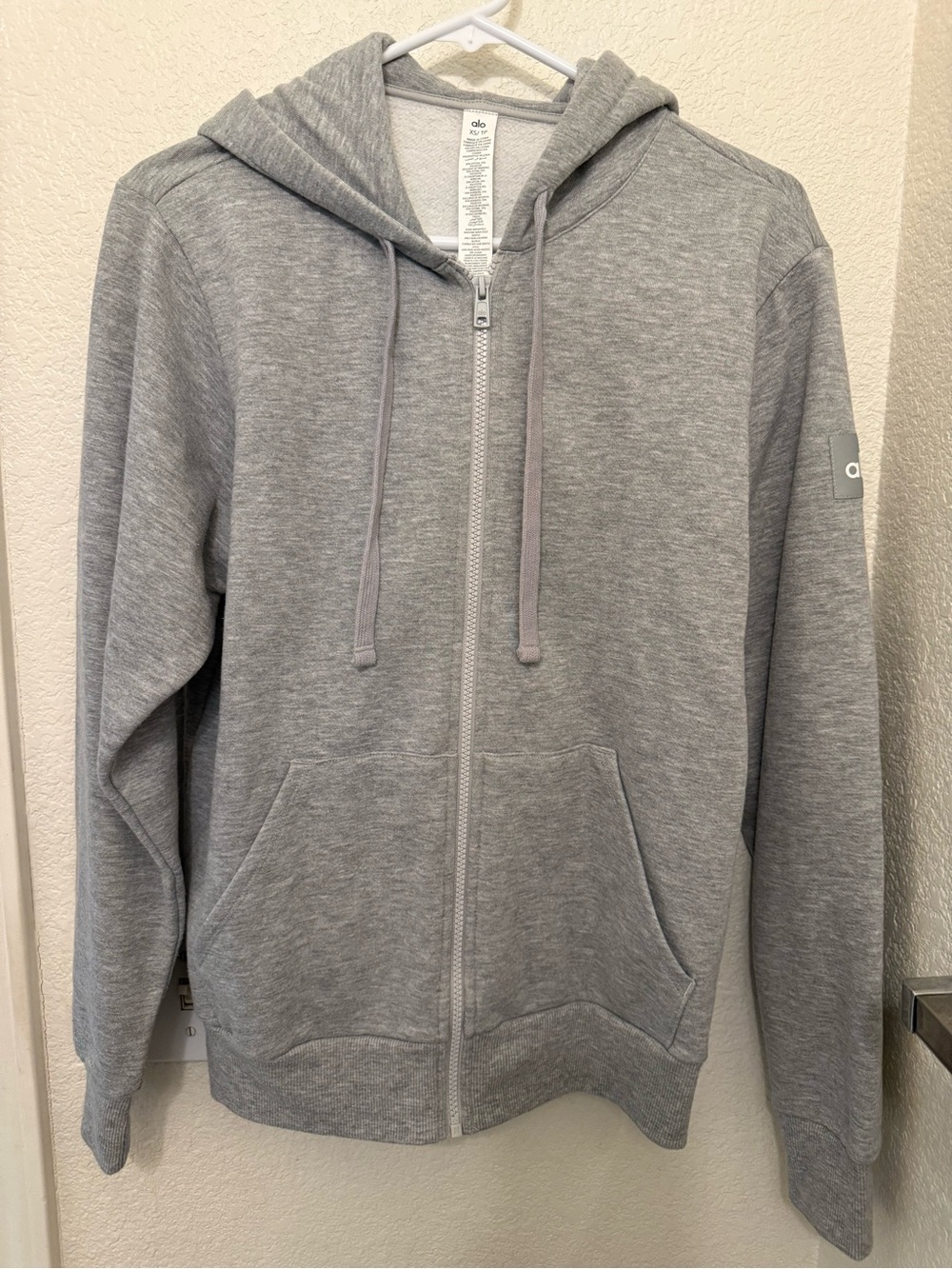 ALO Yoga Full-Zip Hooded Sweatshirt - Gray